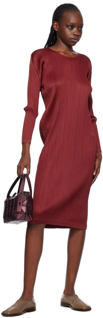 Pleats Please Red Monthly Colors November Midi Dress 4