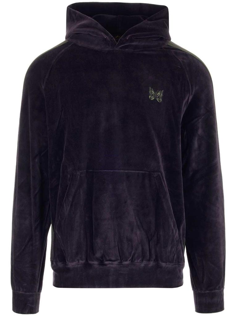 Needles Needles Velour Embroidered Hoodie