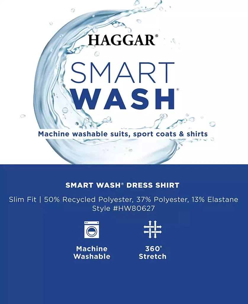 Haggar Men’s Smart Wash® Slim Fit Dress Shirt 8