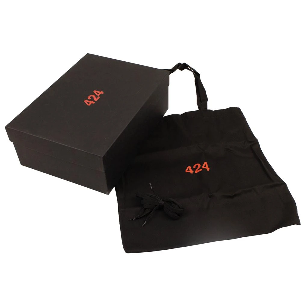 424 ON FAIRFAX 424 On Fairfax Wax Dipped Low Top Sneakers - Black 5