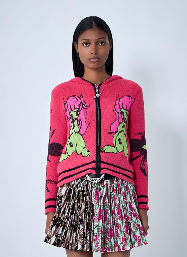 CHOPOVA LOWENA Blue Knot Eye Hooded Cardigan - Women's Cardigans