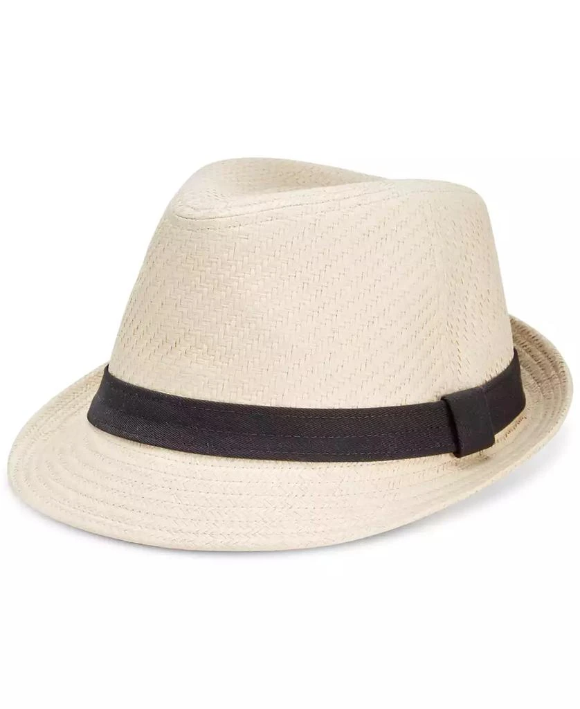 Levi's Men's Classic Flat Brim Straw Cotton Band Fedora 1
