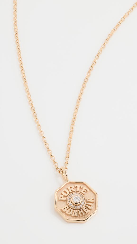 Marlo Laz Mini PB Diamond Halo Necklace