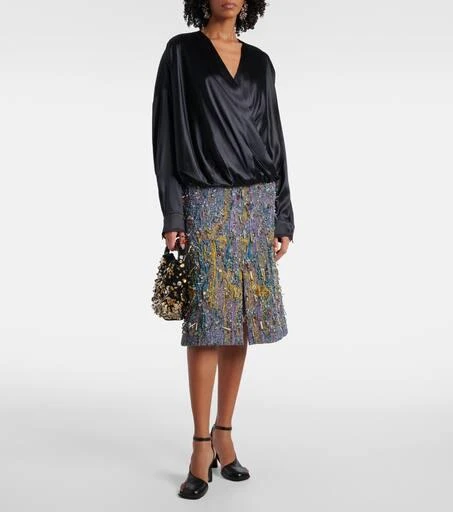 Dries Van Noten Silk-blend satin blouse 2