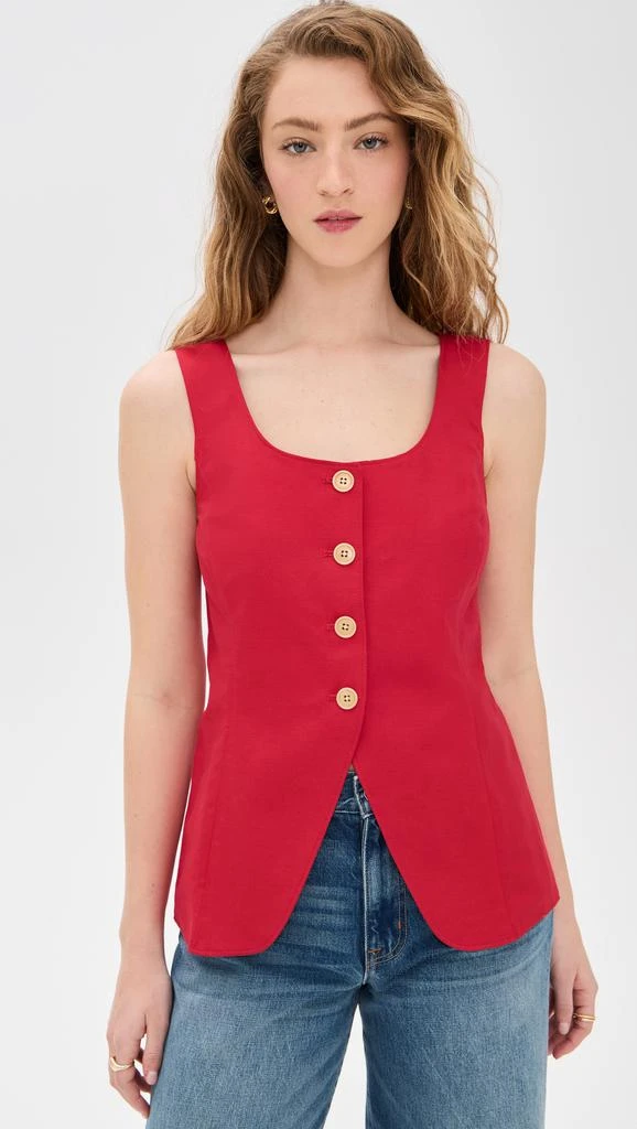 Alex Mill Soho Scoop Vest In Linen Cotton 1