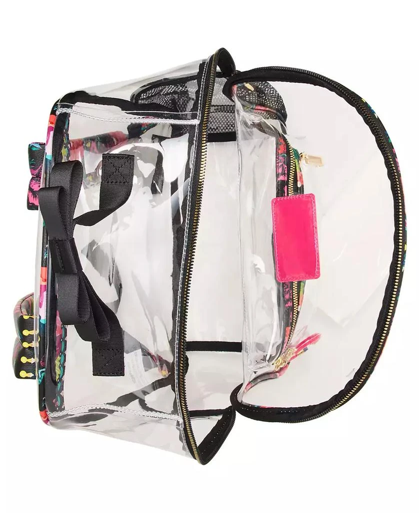 Betsey Johnson Wild Child Clear Large Backpack with Pouch 3