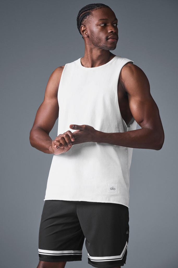 Alo Society Raw Edge Tank - White