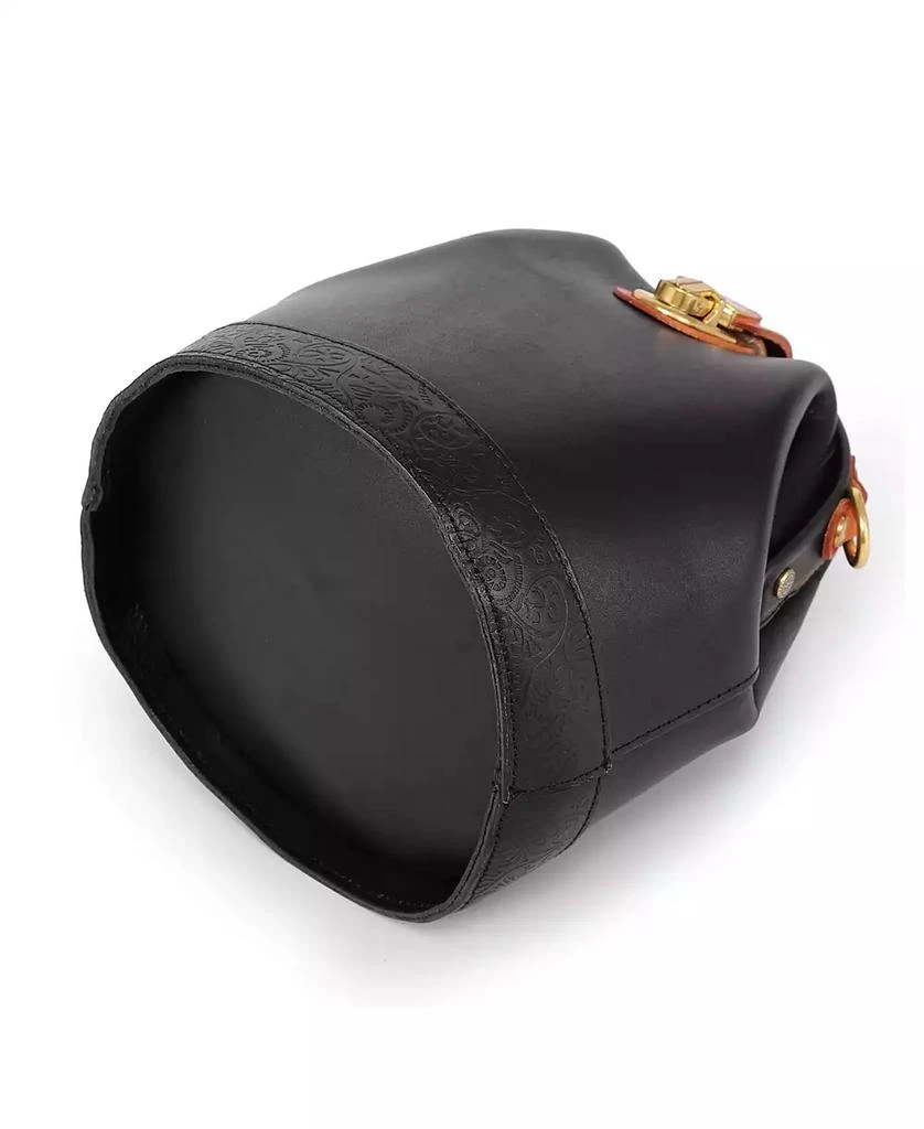 OLD TREND Women's Genuine Leather Doctor Bucket Crossbody Convertible Bag 11