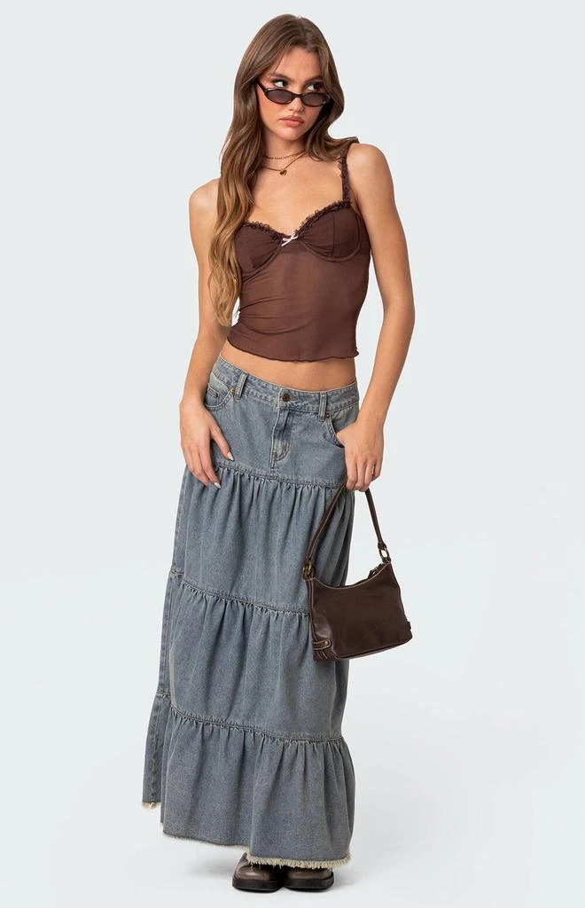 Edikted Mercy Sheer Mesh Bra Top 2