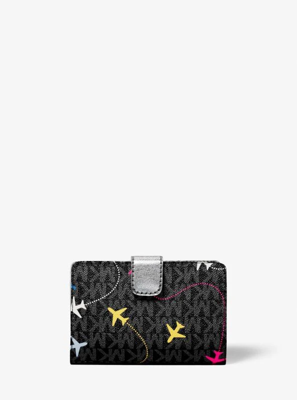 Michael Kors Jet Set Travel Medium Printed Signature Logo Bi-Fold Wallet 3