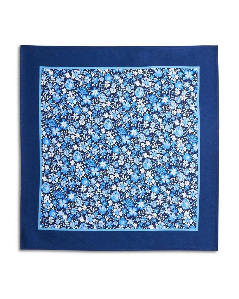 The Men's Store at Bloomingdale's Floral Bordered Silk Pocket Square - Exclusive 1