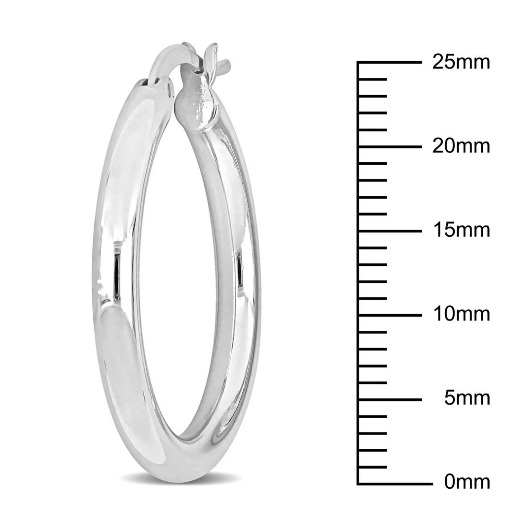 Mimi & Max 26x3mm Round Hoop Earrings in Sterling Silver 3