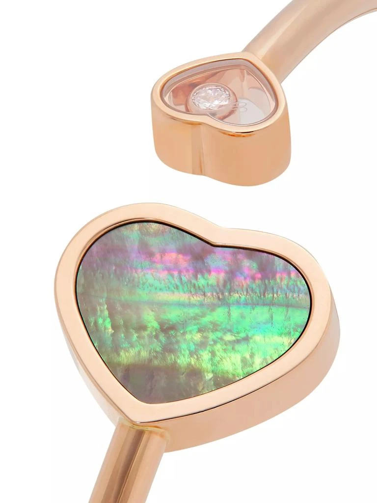 Chopard Happy Hearts 18K Rose Gold, Diamond & Tahitian Mother-Of-Pearl Bangle 4