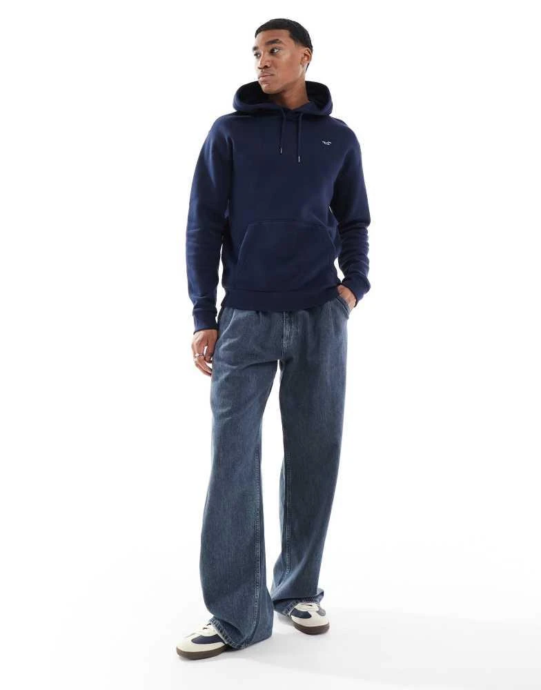 HOLLISTER Hollister relaxed icon hoodie in navy 3