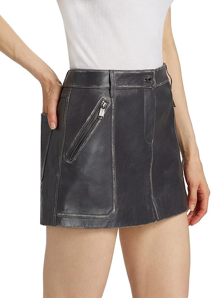 Michael Kors Micro Leather Mini Skirt 4