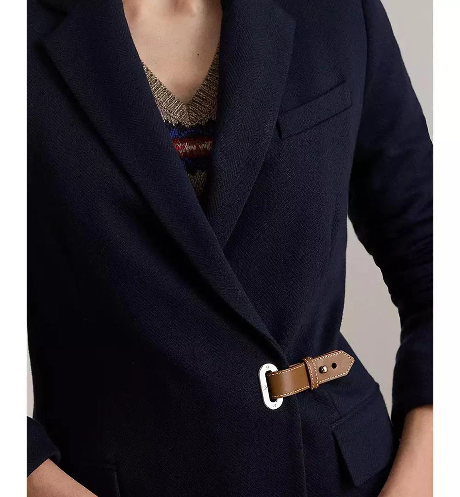 Ralph Lauren Women's Buckle-Trim Herringbone Jacquard Blazer, 0P-1 4