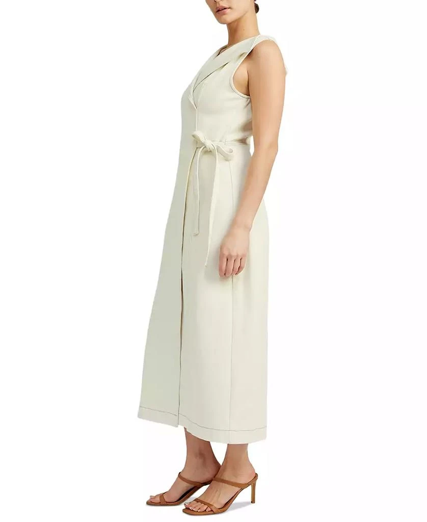 En Saison Women's Areli Tie-Waist Cotton Denim Midi Dress 3