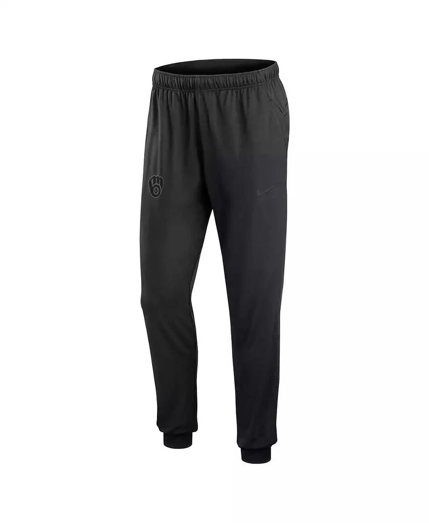 NIKE Men's Black Milwaukee Brewers Authentic Collection Travel Performance Pants 3