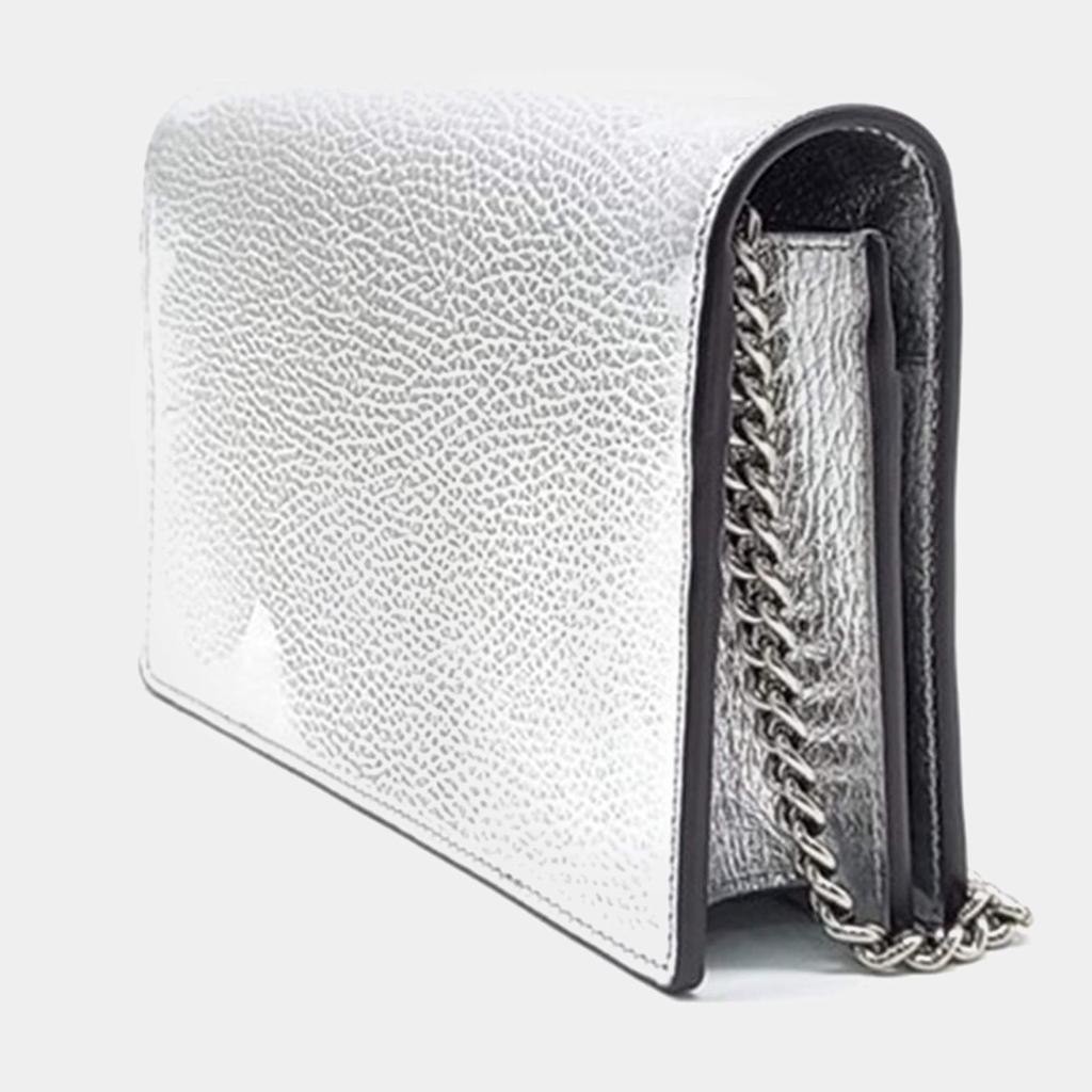ショルダーバッグ・ポシェット Gucci Grey Leather Mini Gg Marmont Crossbody Bag GG Marmont mini shoulder bag in light grey leather | GUCCI® US