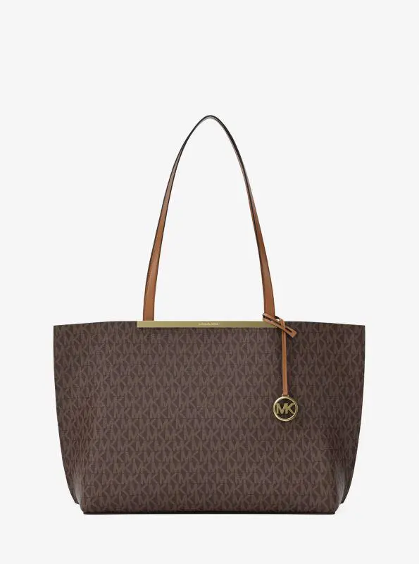 Michael Kors Evelyn Large Signature Logo Tote Bag