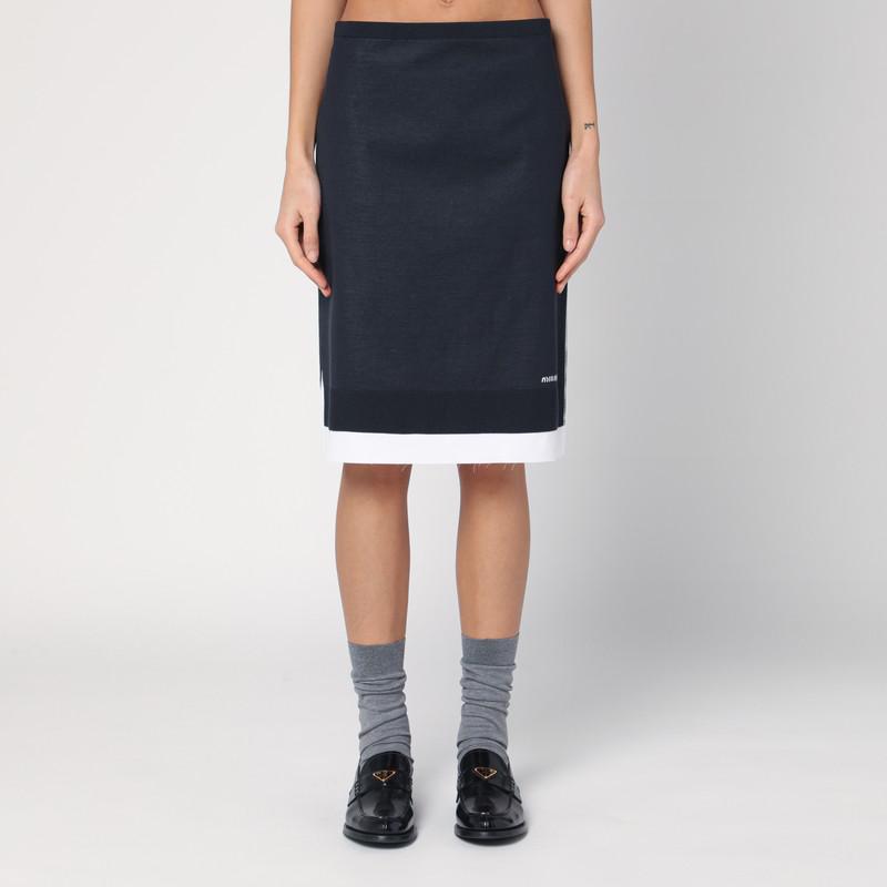 Miu Miu Miu Miu Paisley-Printed Drawstring Mini Skirt
