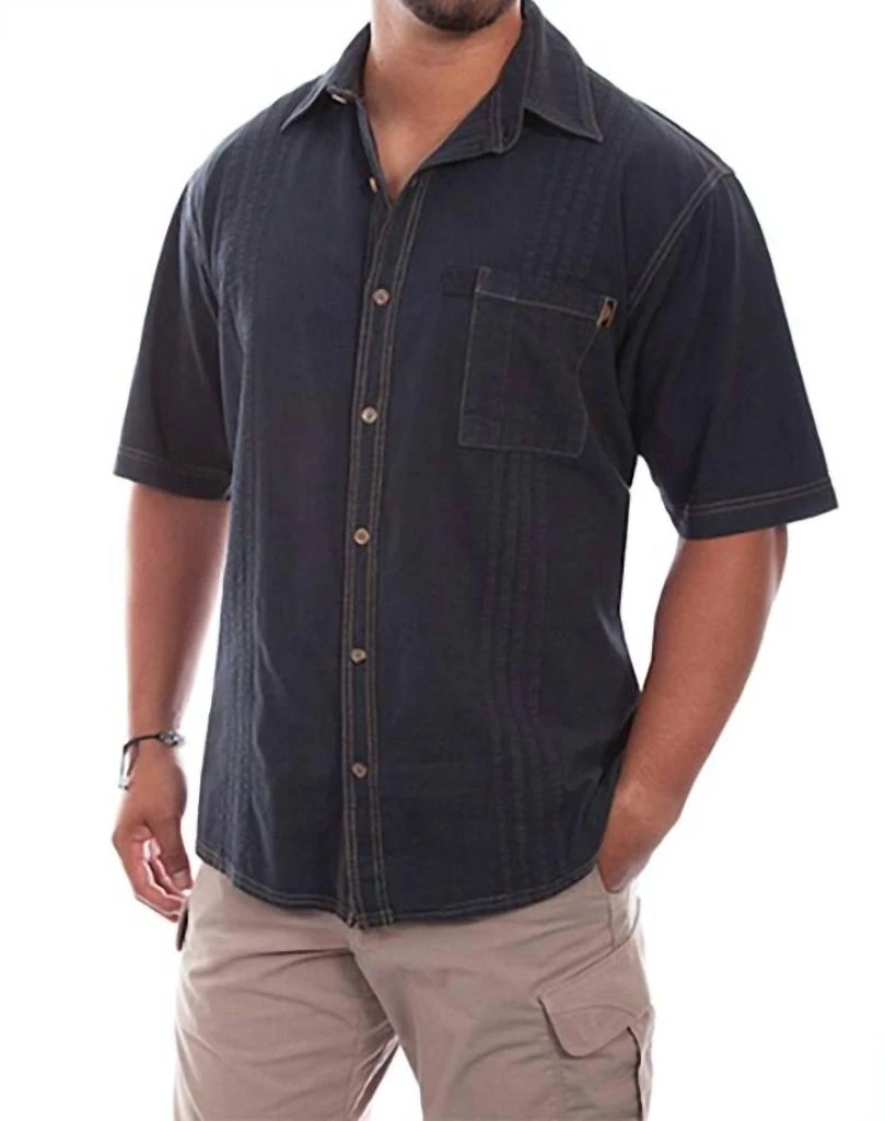 Scully Scully - Men's Traveler Gun Metal Ss Shirt 1