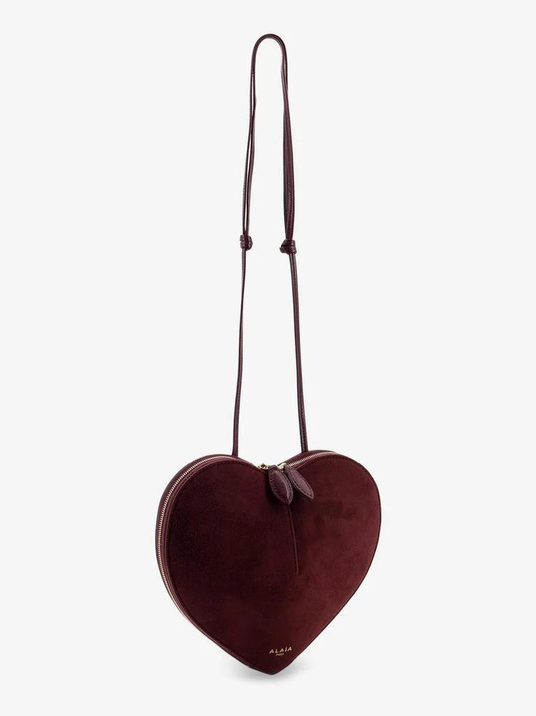 Alaia Le Coeur suede and leather shoulder bag 3