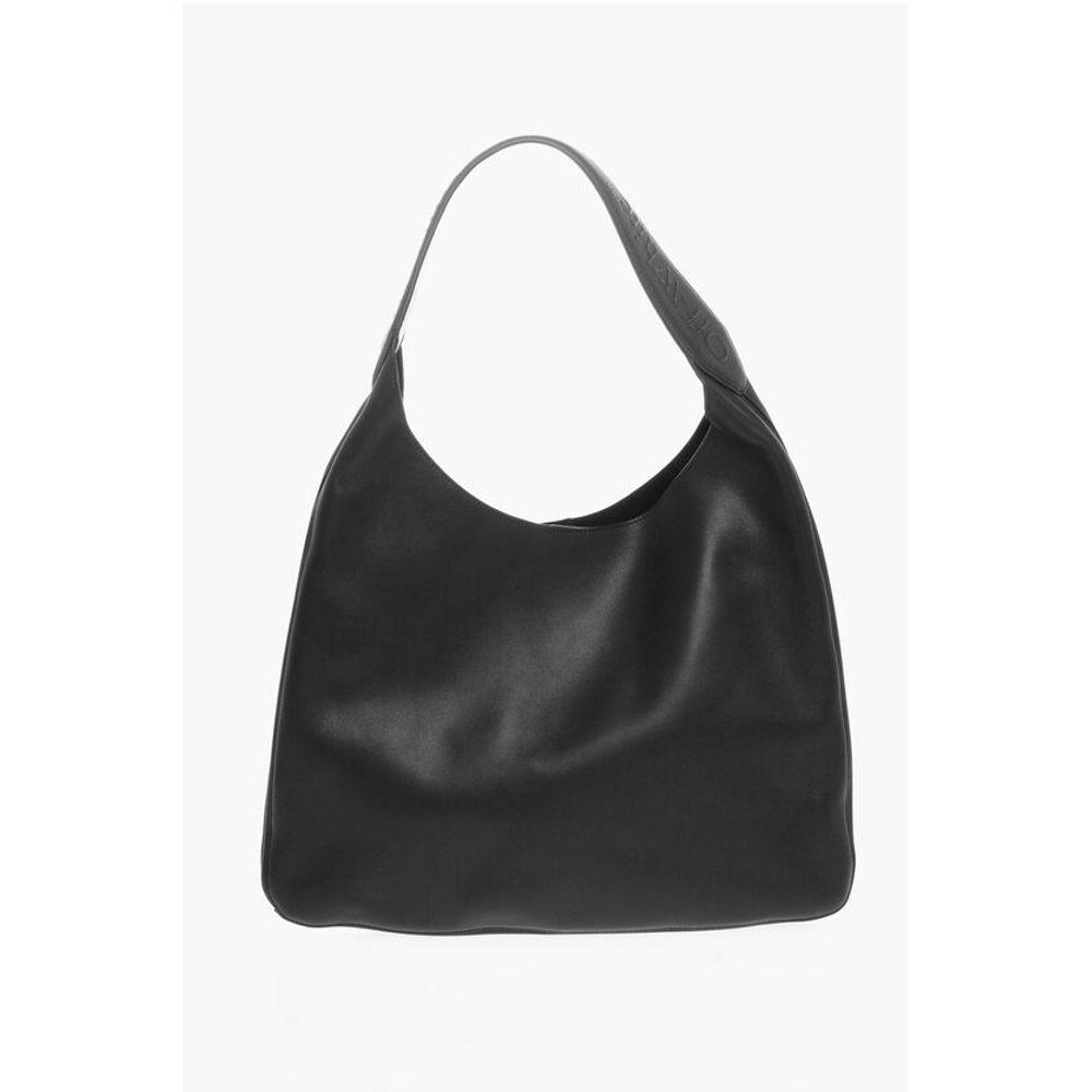 【関税込み】Clam Hobo Bag - Off White - Leather - Black Off-White Clam Hobo Bag - Leather - Black | ShopSimon