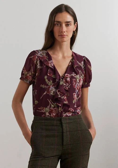 Ralph Lauren Ralph Lauren Floral Georgette Puff Sleeve Blouse 1