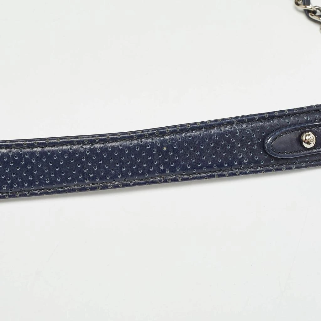 Chanel Perforated Leather Punch Flap Bag 5