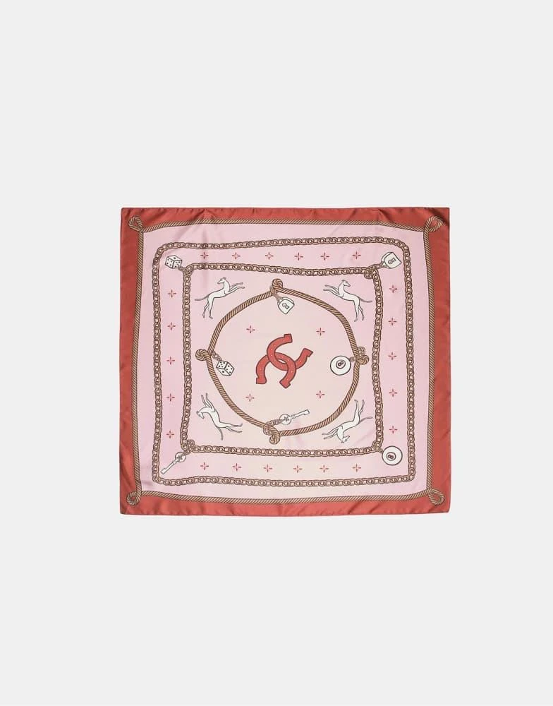 Stradivarius Stradivarius Number 8 ball scarf in pastel pink