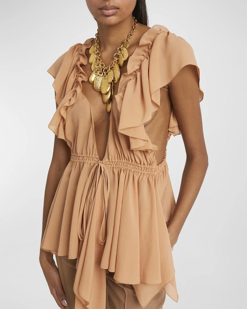 Chloé Ruffle Top with Tie Waist 8