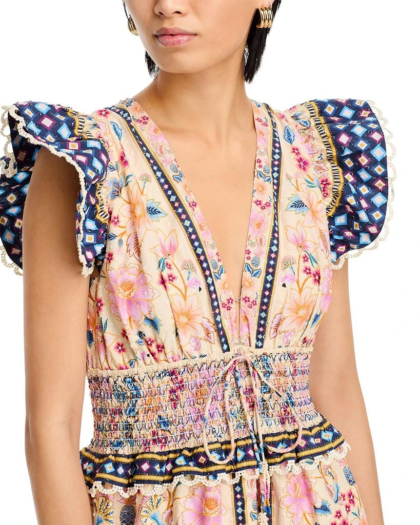 Farm Rio Superbloom Tapestry Cream Maxi Dress 6
