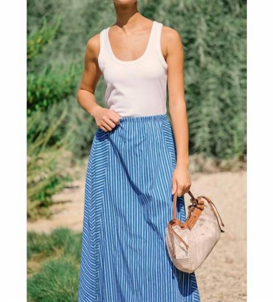 Greylin Greylin - Mermaid Stripe Midi Skirt