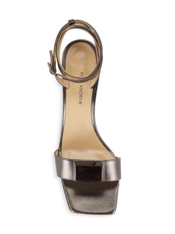 Paul Andrew 75MM Metallic Leather Strappy Sandals 5