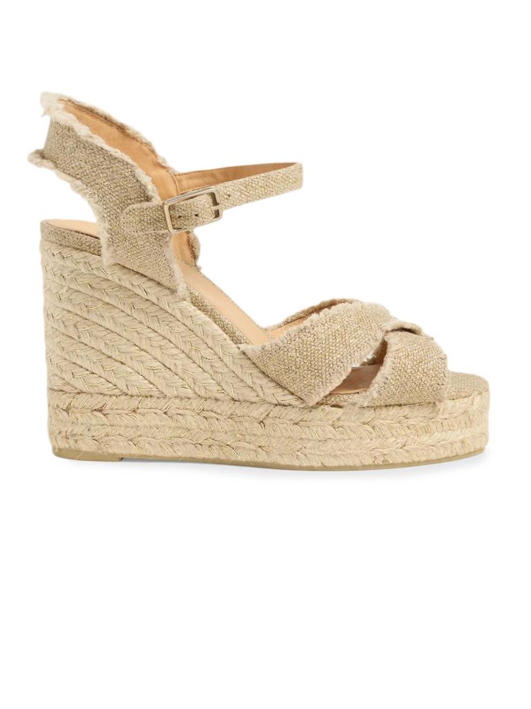 Castañer Bromelia Espadrilles Beige Metallic Linen