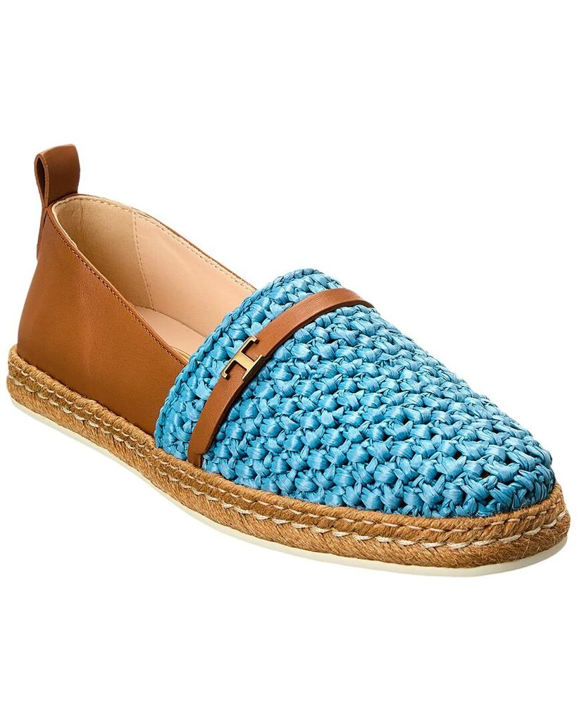 Tod's TOD’s Gomma Raffia & Leather Espadrille 1