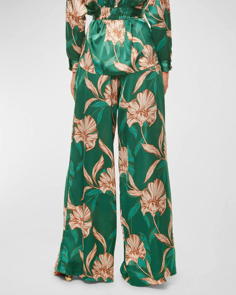 MISA Filippa Relaxed Wide-Leg Floral Pants 4