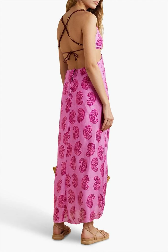 VIX PAULA HERMANNY Leela cutout printed woven dress 3
