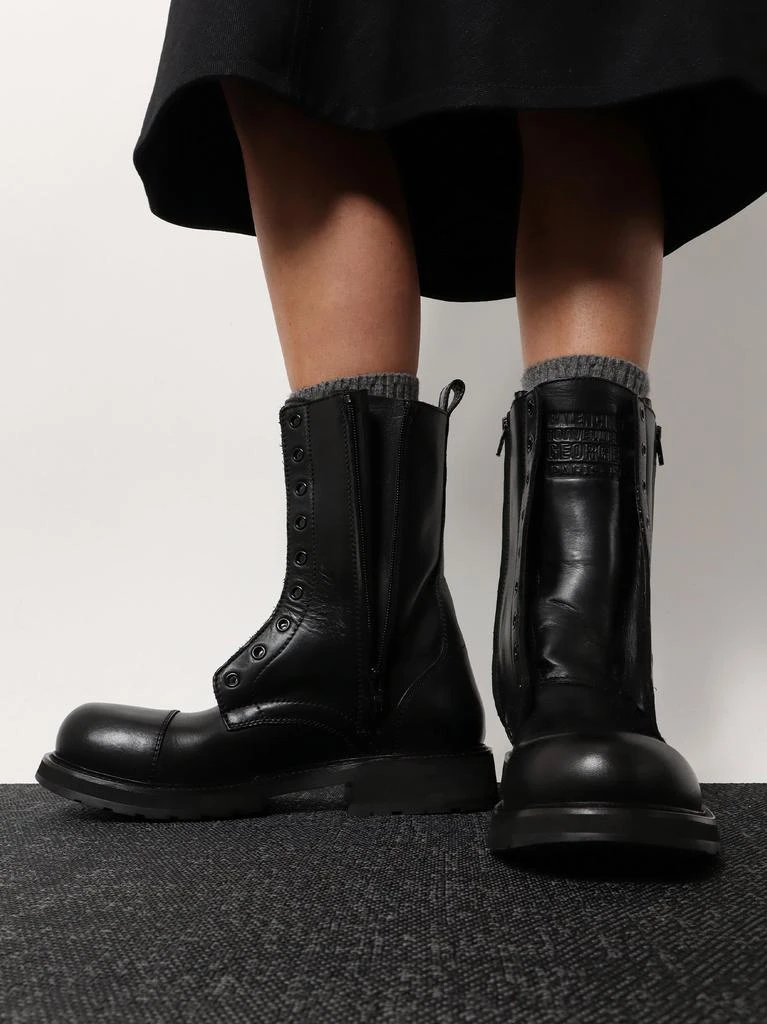 Balenciaga Leather Truck Laceup Boot 2