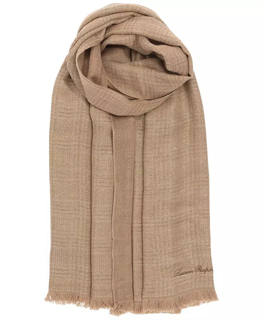 Ralph Lauren Double Face Shine Plaid Wrap