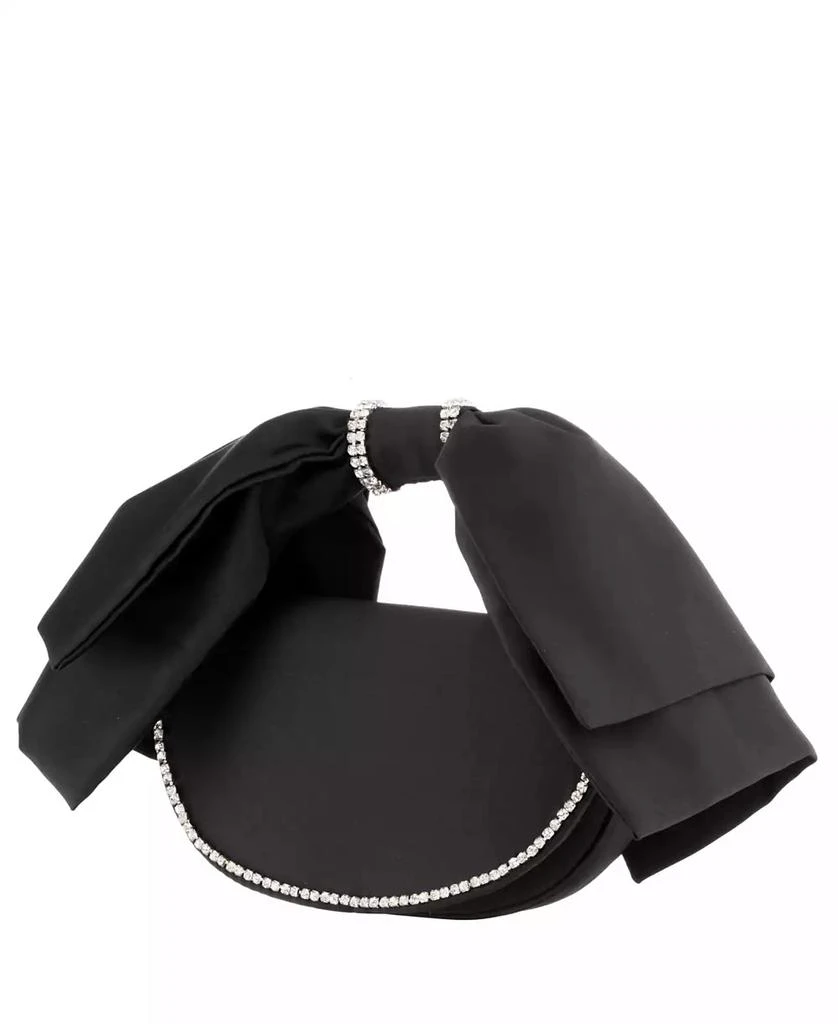 Nina Women's Crystal Trim Satin Bow Clutch Bag 2