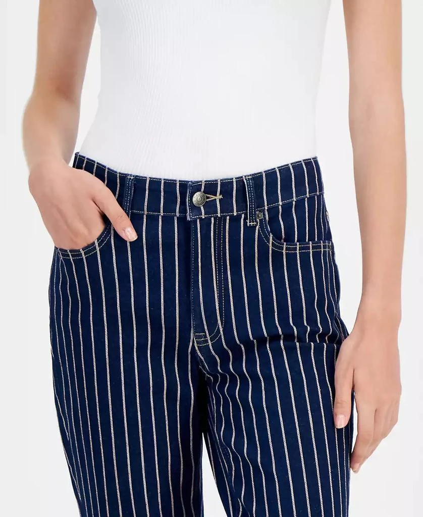 Nautica Jeans Women's Striped Straight-Leg Ankle Jeans 6