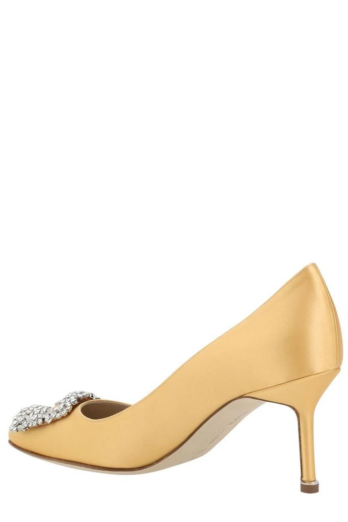 Manolo Blahnik Manolo Blahnik Hangisi Embellished Satin Pumps 3