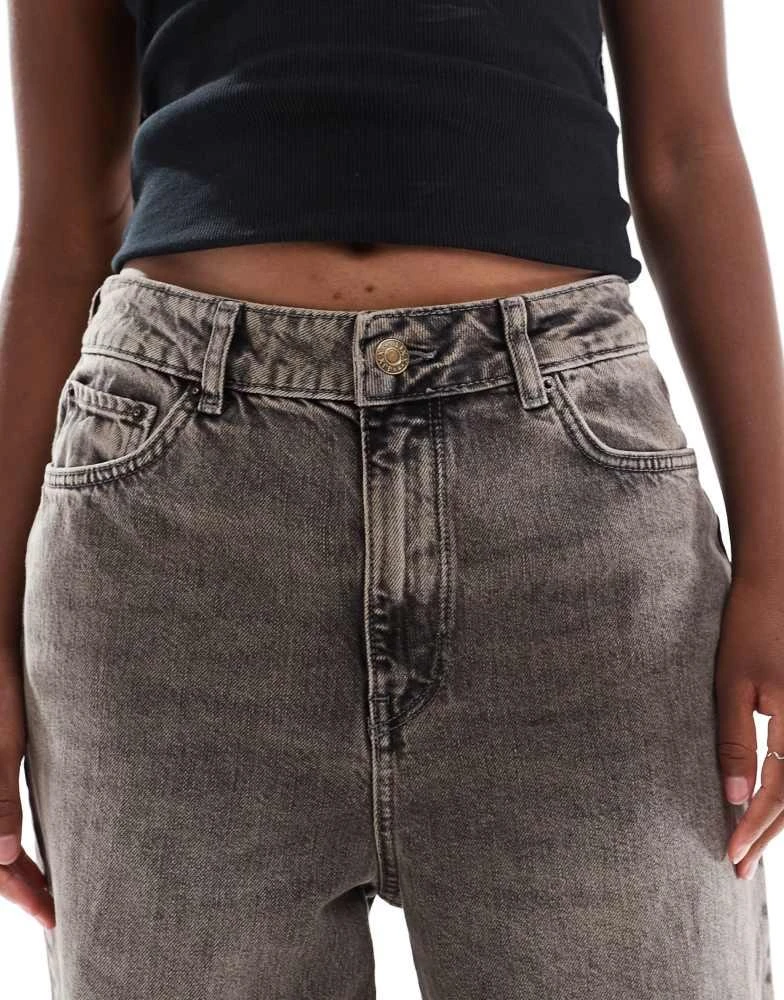 JJXX JJXX Erin baggy mid rise jeans in grey wash 4