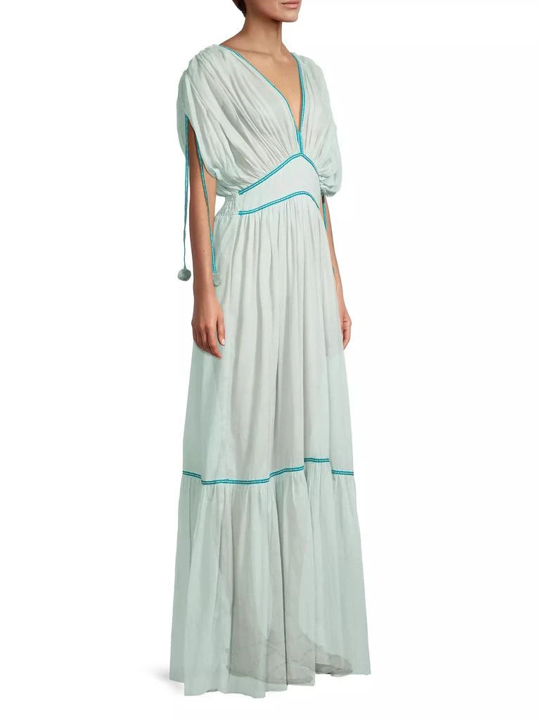Pitusa Clara Pom-Pom Maxi Dress 4