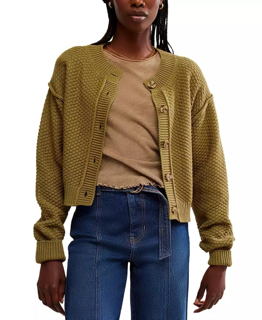 Free People Women's Lila Slouchy Cropped Cardigan 1