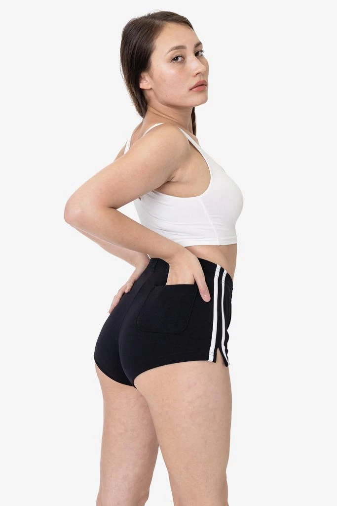 Los Angeles Apparel RNI3001 - Nylon Interlock Cheer Stripe Shorts 3
