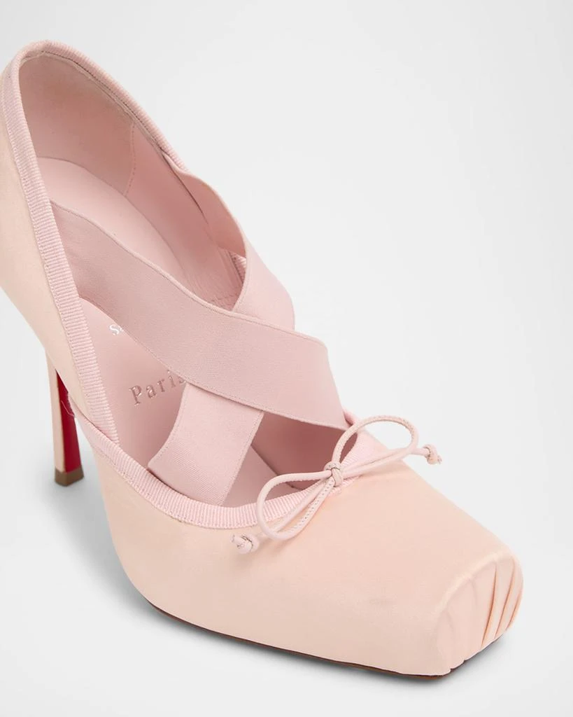 Christian Louboutin 100mm Cassiastic Satin Ballet Pumps 6