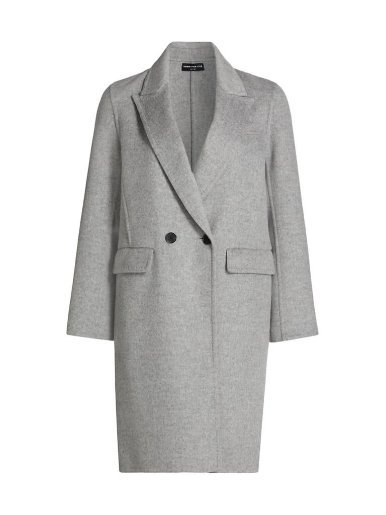 Generation Love Vance Wool-Blend Double-Breasted Coat 1